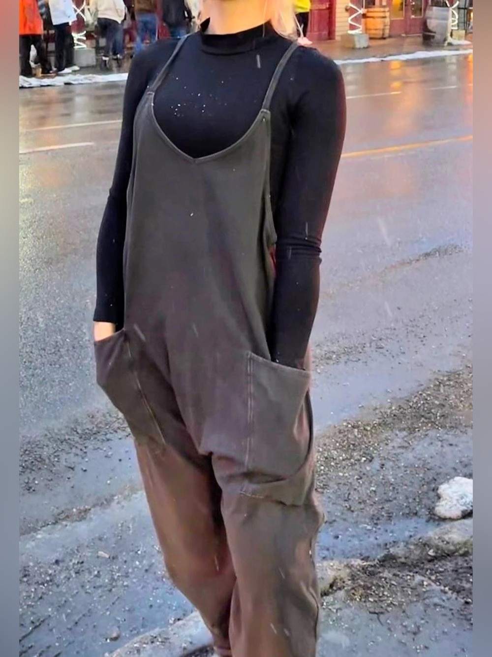 Free People We The Free Ziggy Denim Overalls Black